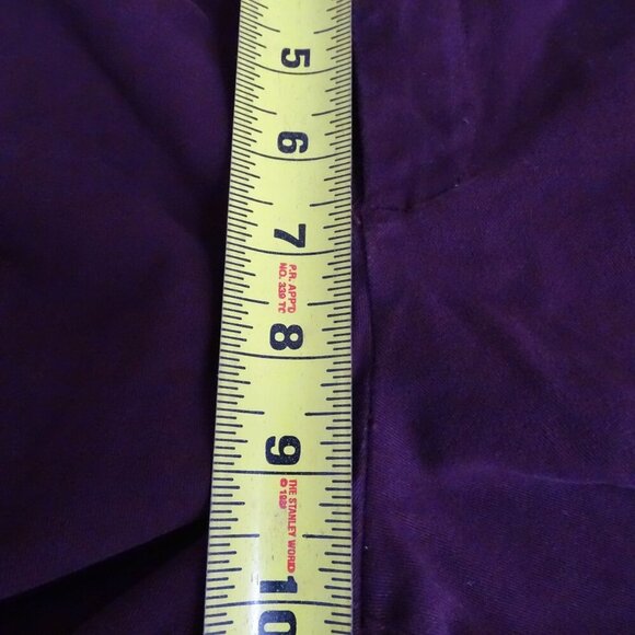 Gap Stretch Straight Chino Cropped Pants Women Size 14 Burgundy Red Pockets - Picture 13 of 15